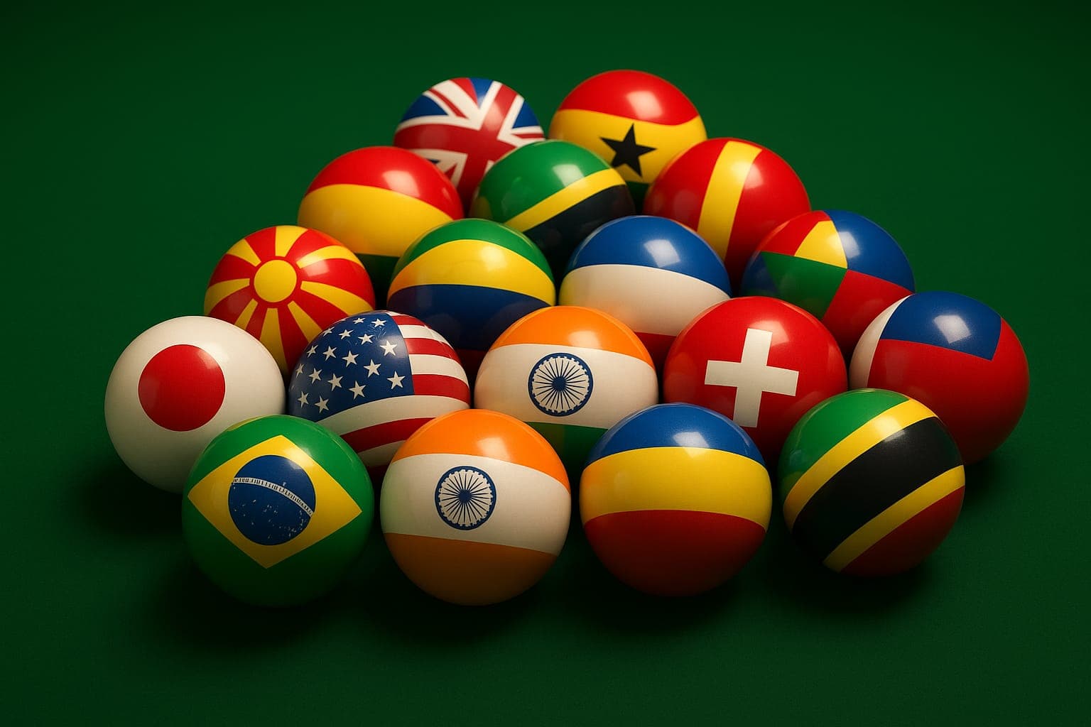 Pool table at sunset with two players